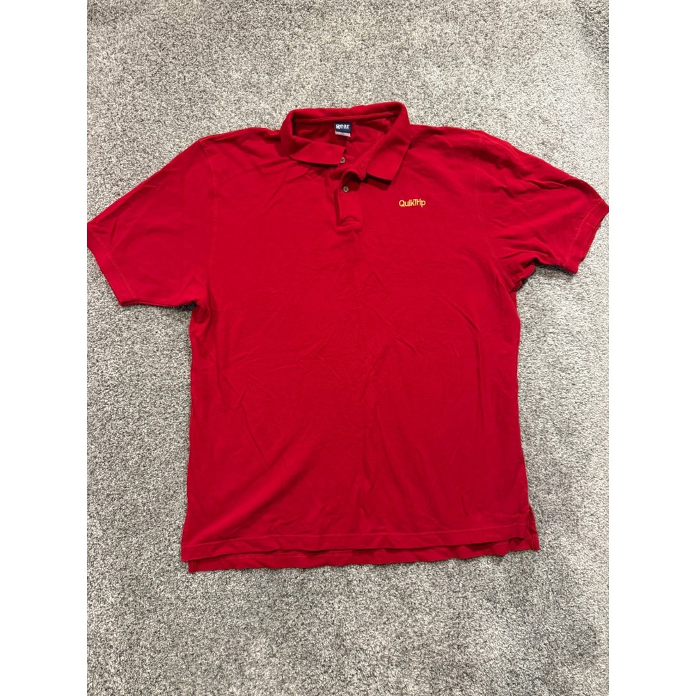 Gear For Sports Polo Shirt Mens XXL Red QuikTrip Short Sleeve Cotton Pique Logo